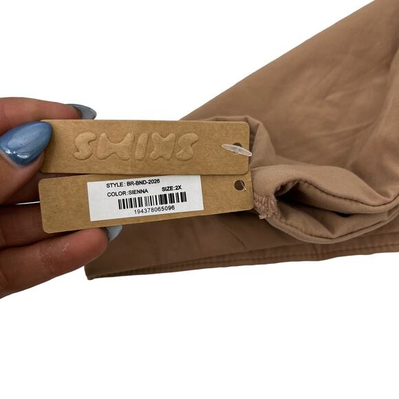 SKIMS Fits Everybody Bandeau Bra Sienna Stretch Strapless Seamless 2X NEW - Picture 8 of 8
